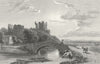 WESTMORLAND. Brough Castle. Westall. Kendal 1830 old antique print picture