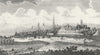 WORCS. SW Worcester. Lackington view 1804 old antique vintage print picture