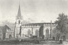 EVESHAM. All Saints Church, Worcestershire. Le Keux 1824 old antique print