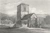 MALVERN. Little Church, Worcestershire. Le Keux 1824 old antique print picture
