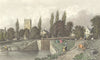 WILTS. Calne, canal. Westall c1833 old antique vintage print picture
