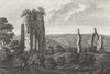 WESTMORLAND. Shap Monastery. Grose 1795 old antique vintage print picture