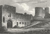 STAFFS. Dudley Castle, Staffordshire. Worcs 1812 old antique print picture