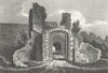 STAFFS. Entry to Ct, Dudley Castle. Worcs 1812 old antique print picture