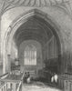 WALES. St Asaph's Cathedral choir. Asaph 1836 old antique print picture