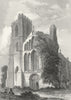 WALES. Llandaff Cathedral 1836 old antique vintage print picture