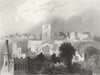 ST DAVID'S. Cathedral ancient Bishop's Palace 1836 old antique print picture