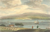WALES. Flint from Park Gate. Bartlett Turner c1810 old antique print picture