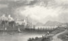 WALES. Carmarthen. Bartlett Gastineau c1835 old antique vintage print picture