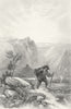 LLANBERIS. Pass of , Caernarfonshire. Bartlett  c1850 old antique print