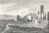 CARDIGANSHIRE. Aberystwyth Castle. Bartlett  c1840 old antique print picture