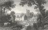 LLANSTEFFAN. Carmarthenshire. Bartlett Gastineau c1830 old antique print