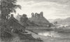 NEWCASTLE EMLYN. Cardiganshire. Bartlett Gastineau c1830 old antique print