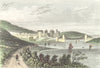 CONWY CASTLE. & bridge, Caernarfonshire. &. DUGDALE 1835 old antique print
