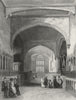 WALES. Bangor Cathedral choir 1860 old antique vintage print picture