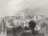 ST DAVID'S. Cathedral ancient Bishop's Palace 1860 old antique print picture