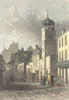 WALES. High Street, Pembroke. DUGDALE c1840 old antique vintage print picture