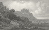 HARLECH. Castle Tremadoc Rd, Merionethshire. from c1831 old antique print