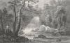 RHAEADR DU. Tan y Bwlch Merionethshire. Bwelch c1831 old antique print picture