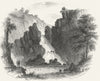 WALES. Falls of Conway, Betws Coed. Betts Shone 1850 old antique print picture