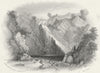 WALES. Caennant Mawr. Llanberis. Harwood. Pass 1842 old antique print picture