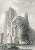 WALES. Llandaff Cathedral 1836 old antique vintage print picture