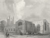WALES. Bangor Cathedral SE view 1836 old antique vintage print picture