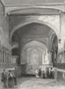 WALES. Bangor Cathedral choir 1836 old antique vintage print picture