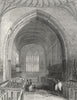 WALES. St Asaph's Cathedral choir. Asaph 1836 old antique print picture