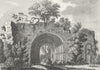 STRATA FLORIDA. North door of Abbey. Cardigan.  1795 old antique print picture