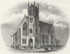 SUSSEX. New Wesleyan Methodist Chapel, Hastings c1855 old antique print