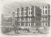 SUSSEX. Augusta Houses, Worthing c1855 old antique vintage print picture