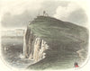 EASTBOURNE. Bell Tout Lighthouse Cliff, Beachy Head c1855 old antique print