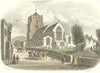 SUSSEX. St Mary's Church, Eastbourne c1855 old antique vintage print picture