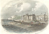 SUSSEX. Marine Parade, Albion House, Eastbourne c1855 old antique print