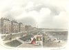 SUSSEX. Parade, Eastbourne c1855 old antique vintage print picture