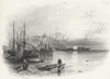 SUSSEX. Rye, Kent c1855 old antique vintage print picture