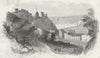 SUSSEX. Entry of Hastings Castle c1855 old antique vintage print picture