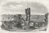 SUSSEX. Hastings Castle c1855 old antique vintage print picture