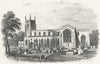 WALES. Bangor Cathedral. Newman 1850 old antique vintage print picture