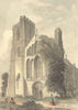 WALES. Llandaff Cathedral 1850 old antique vintage print picture