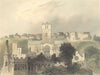 ST DAVID'S. Cathedral ancient Bishop's Palace 1850 old antique print picture