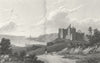 WALES. Oystermouth Castle & Harbour. &. Westall 1830 old antique print picture