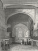 WALES. Bangor Cathedral choir 1836 old antique vintage print picture