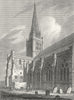 CHICHESTER. Cathedral; Rev Christopher Bethell Dean 1814 old antique print