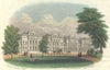 SUSSEX. Park Crescent, Worthing c1855 old antique vintage print picture