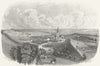 SUSSEX. Cemetery, Brighton c1855 old antique vintage print picture