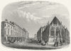 HASTINGS. Robertson St & Holy Trinity Church c1855 old antique print picture