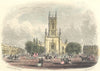 SUSSEX. St Peter's Church, Brighton c1855 old antique vintage print picture