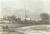 SUSSEX. Chichester. DUGDALE 1835 old antique vintage print picture